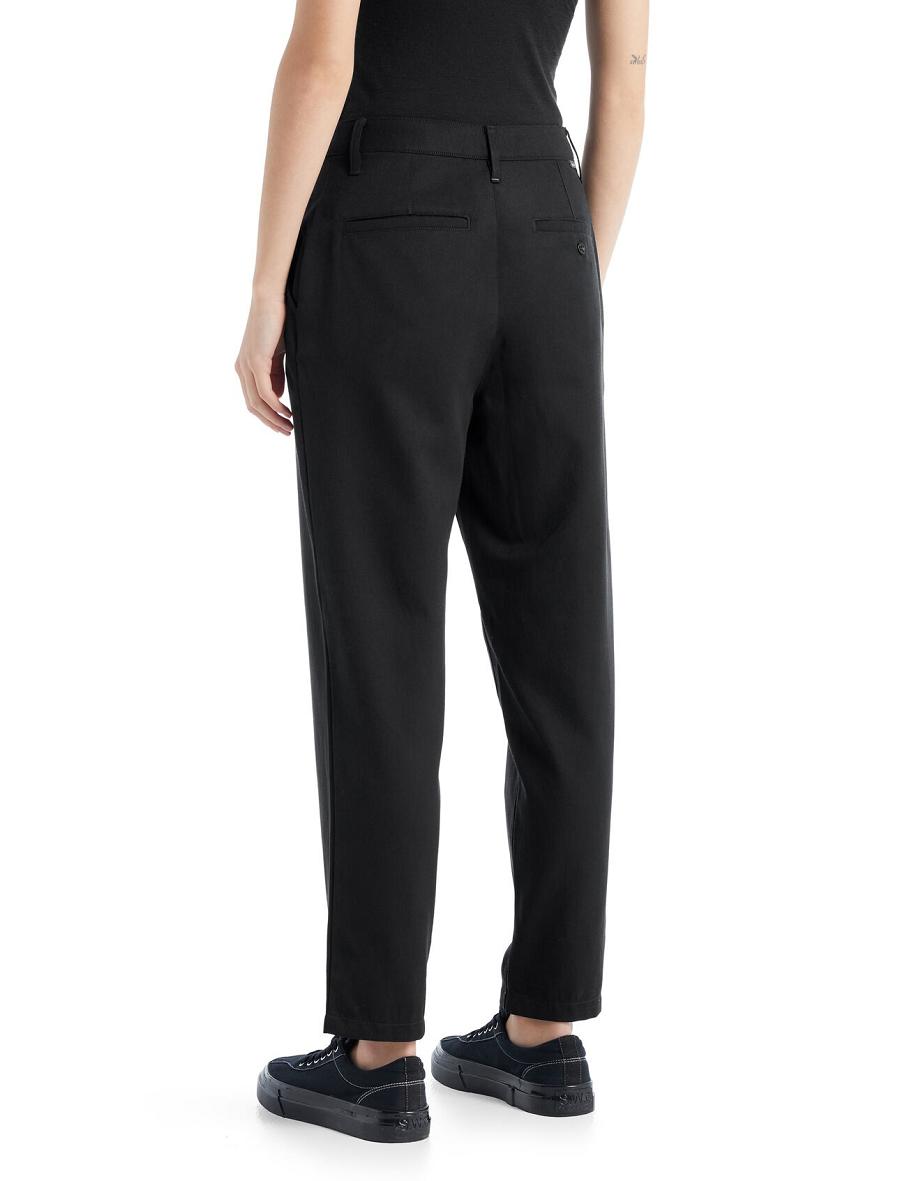 Women's Icebreaker Merino Berlin Pants Black | CA 1433DFMN